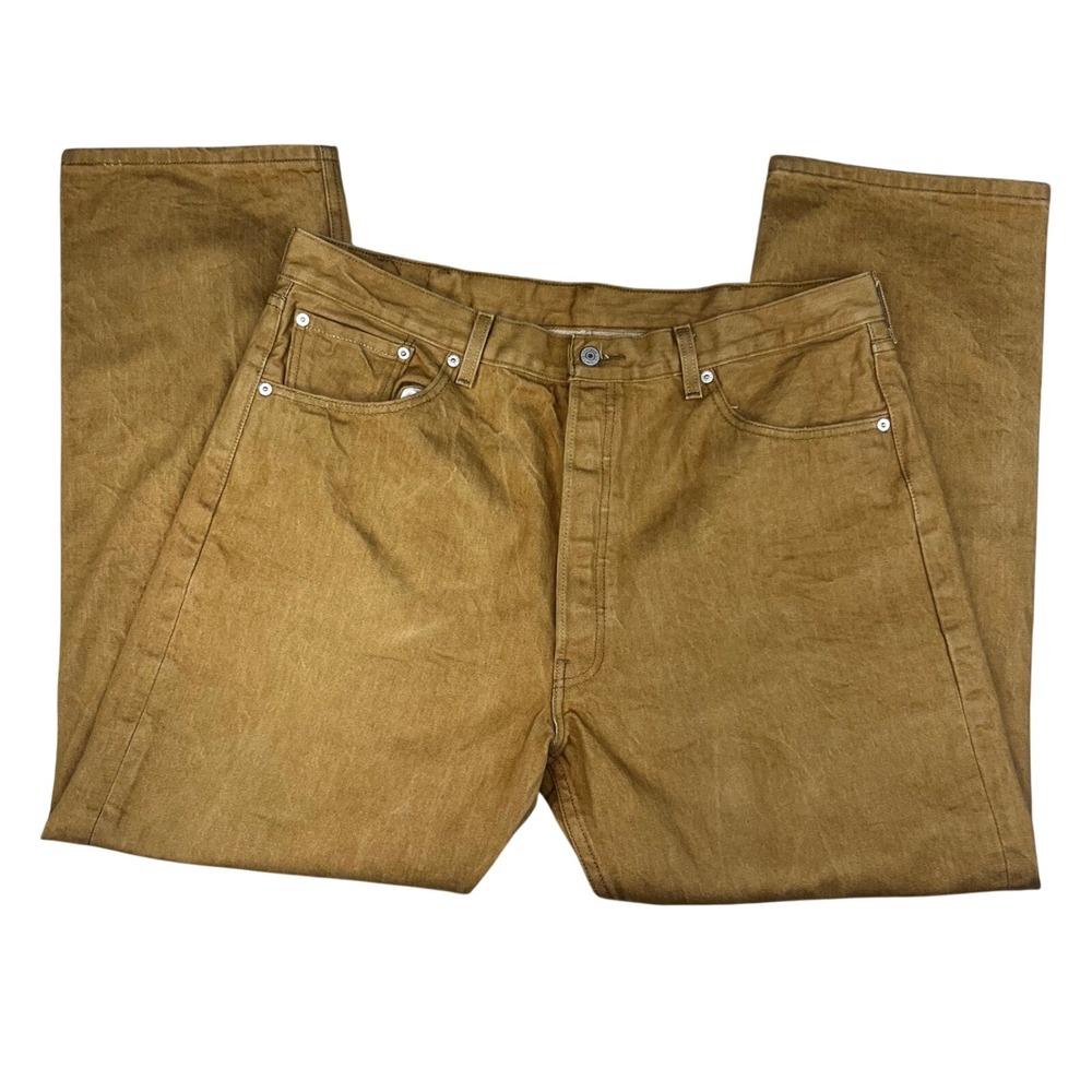 Levis 501 XX Original Straight Fit Jeans Mens 40x32 Tan Harvest Gold Button Fly